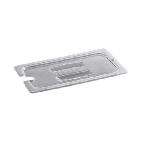 EFPL30NC Cresco Resco 1/3 Size Polycarbonate Lid w/Spoon Notch, Clear-Enhanced Smallwares