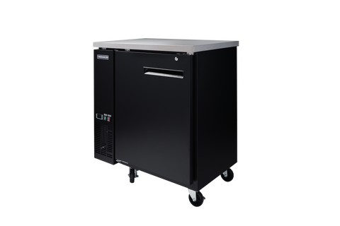 Enhanced Refrigeration EBB-24-36F-HC Enhanced Back Bar Cooler, 36" W x 24" D, Black, 1 Solid Door
