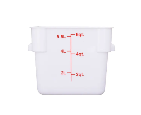 ESC6T Cresco Resco Food Storage Container, 6 Qt., Square, Translucent-Enhanced Smallwares