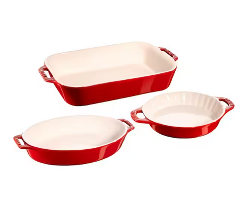 40508-689 Staub 3-Piece Ceramic Baking Set-ZWILLING J.A. HENCKELS
