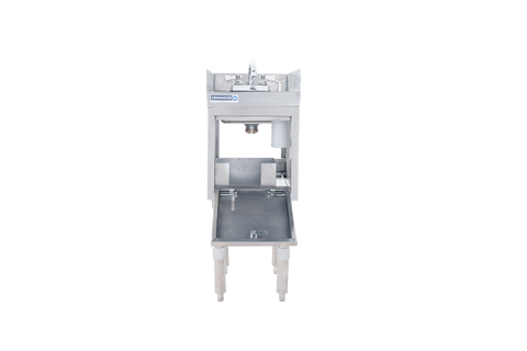 Enhanced SS & Equipment E-UHS-1812-STDSS Underbar Hand Sink 18-1/2x12x30H with 3" Backsplash