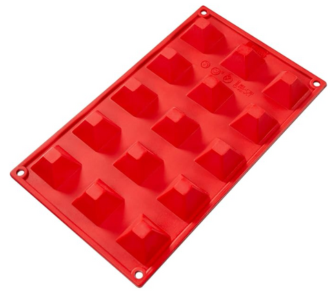 SMF-008 Fat Daddio's Silicone Baking Mold, Pyramid, 0.68 oz, 1.42 in