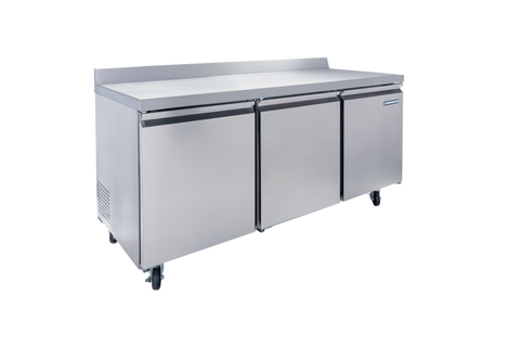 Enhanced Refrigeration EWT-72R-HC 72" Three-Door Worktop Refrigerator
