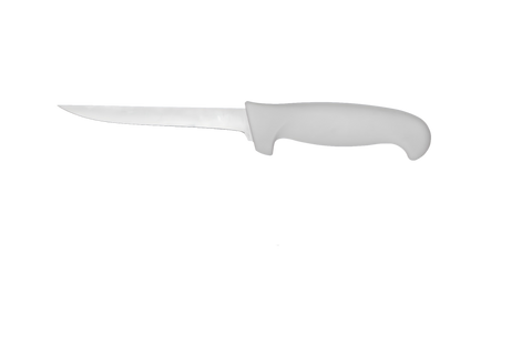 Cresco Resco KWBONE6SN 6" Stiff Narrow Boning Knife with White Handle