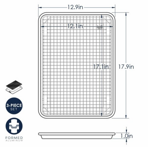 3 Pc Cookie Baking Rack