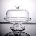 PL-9212ZD Enhanced Glass Cake Stand with Cover-Enhanced Glassware