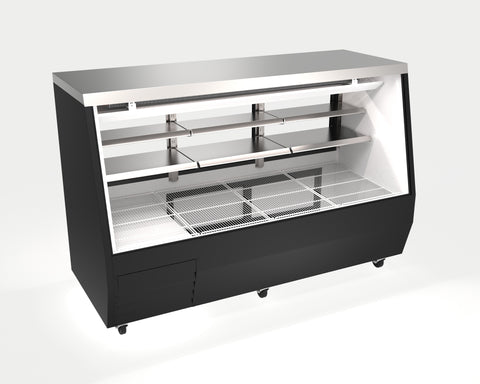 EDDDC-84-HC Enhanced Deli Case Double Duty 84\" Black