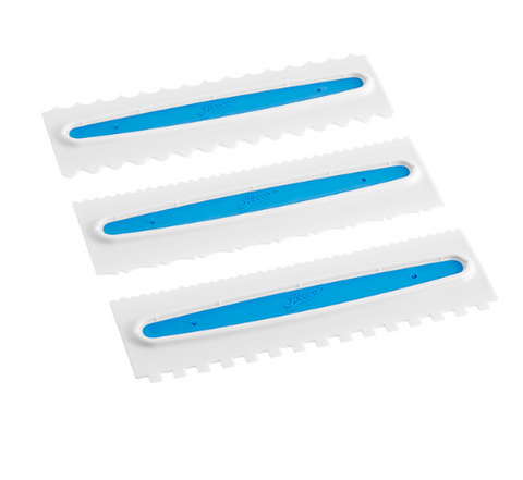 Ateco 1448 9" 3-Piece Plastic Decorating and Icing Comb Set