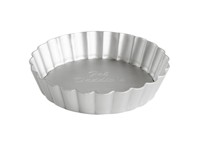 PFT-425 Fat Daddio's Fluted Tart Pan Removable Bottom, 4.25 in x 1 in, aluminum