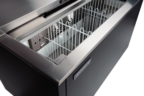 Enhanced Refrigeration EBC-65-HC Enhanced Bottle Cooler Refrigerator, 65" Wide, Black, 2-Slide Top Doors