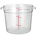 ERC6C Cresco Resco Round Food Container 6 qt, Clear-Enhanced Smallwares