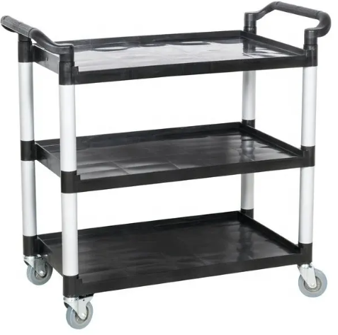 EUC-1631 Enhanced Bus Cart, Small, 3-Shelf