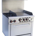 ER2-24G Enhanced 36" Gas Range with 24" Grill, 2 Burner with Oven-Enhanced Gas Equipment