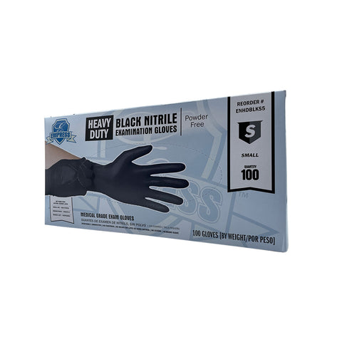 ENHDBLKS5 Empress Heavy Duty Nitrile Glove Small, Black, 100/ea