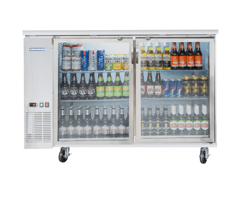 Enhanced Refrigeration EBB-24-60GSS-HC 60" Back Bar Cooler with 2 Glass Doors