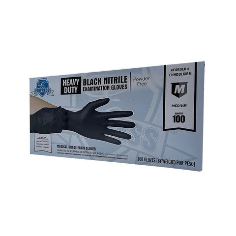 ENHDBLKM5 Empress Heavy Duty Nitrile Glove Medium, Black,  100/ea