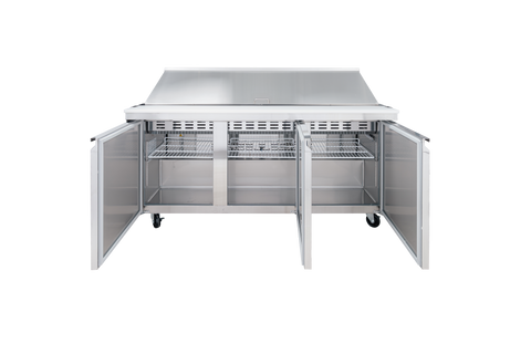 Enhanced Refrigeration ESPM-72-30-HC Enhanced 72" Mega Top Refrigerated Sandwich/Salad Prep Table