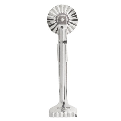 Ateco 1398 Stainless Steel Pastry Cutter with Fluted Wheel