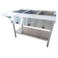 NH-3-NAT-SS Enhanced Steam Table 3 Open Wells NG-Enhanced Stainless Steel