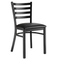 CH701 Enhanced Furniture Dining chair, slotted metal back, black - EA-Enhanced Furniture