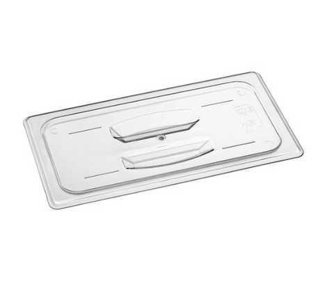 EFPL30C Cresco Resco 1/3 Size Polycarbonate Lid Solid, Clear-Enhanced Smallwares