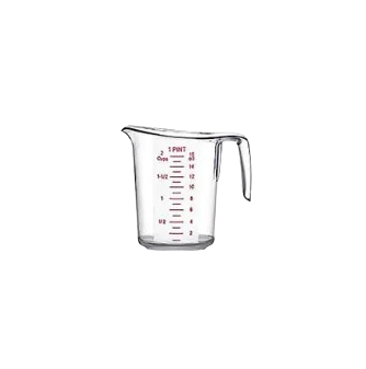 EMC-2C Cresco Resco Measuring Cup, 2 Cup, 1 Pint, 500 ml., Clear-Enhanced Smallwares