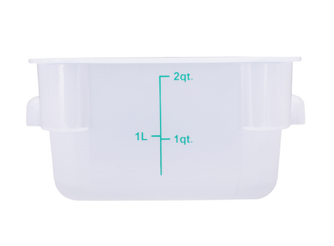 ESC2T Cresco Resco Food Storage Container, 2 Qt., Square, Translucent-Enhanced Smallwares