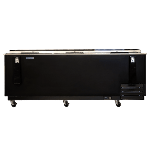 Enhanced Refrigeration EBC-95-HC Enhanced 95" Bottle Cooler Refrigerator, Black, 3-Slide Top Doors