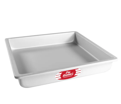 PSQ-12122 Fat Daddio's Square Pan, 12 in x 12 in x 2 in , Aluminum-Fat Daddios