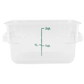 ESC2C Cresco Resco Food Storage Container, 2 Qt., Square, Clear-Enhanced Smallwares