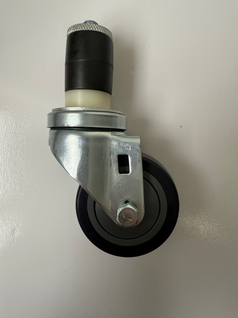 Enhanced SS & Equipment E-PPPUPESC-3 3" Swivel Caster with 1-2/5" Plastic Expanding Stem, No Brake