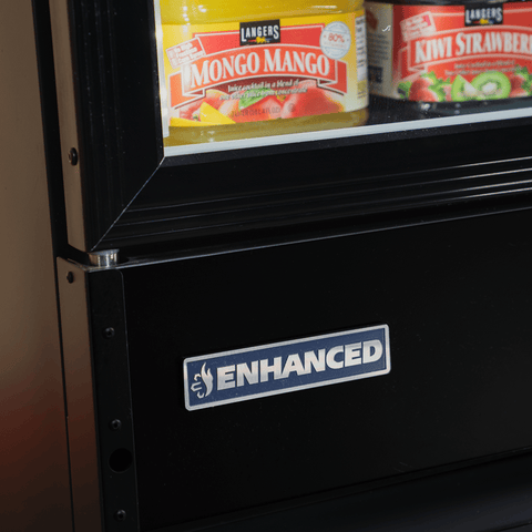 EGDM-35R-HC Enhanced Merchandiser Refrigerator 2-Glass doors, 35 cu., Black exterior