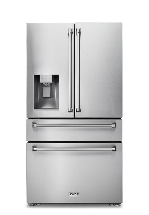 TRF3601FD Thor 36 Inch Professional French Door Refrigerator with Freezer Drawers-Thor Kitchen