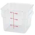 ESC6C Cresco Resco Food Storage Container, 6 Qt., Square, Clear-Enhanced Smallwares