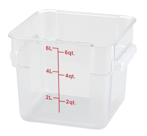 ESC6C Cresco Resco Food Storage Container, 6 Qt., Square, Clear-Enhanced Smallwares