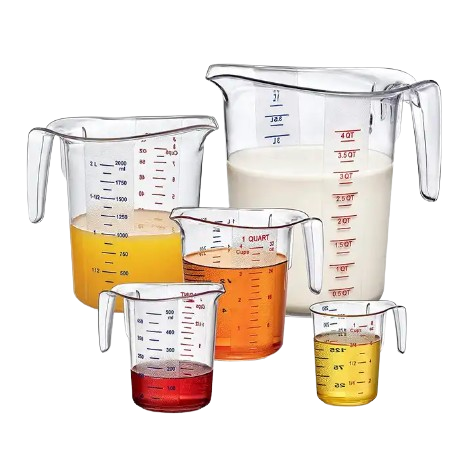 EMC-5SET Cresco Rescso Measuring Cup Set, 5-pcs, Clear-Enhanced Smallwares