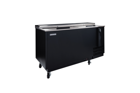 Enhanced Refrigeration EBC-65-HC Enhanced Bottle Cooler Refrigerator, 65" Wide, Black, 2-Slide Top Doors