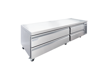Enhanced Refrigeration ECB-84-HC Enhanced Chef Base Refrigerator, 84" Wide, 4-Drawer