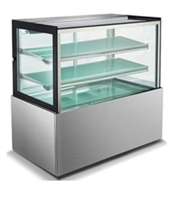 Enhanced Refrigeration ECD-48-2-HC 48" Wide Refrigerated Cake Display Case, 2-Shelf, Glass on 4 Sides