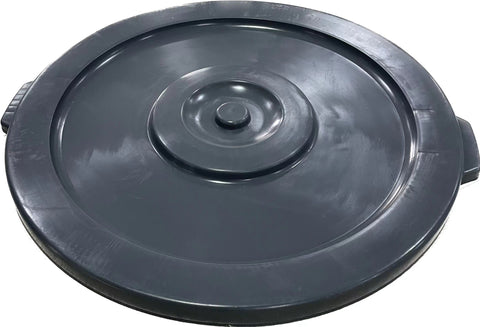 Enhanced SS & Equipment 20GLID 20-Gallon Grey Round Trash Can