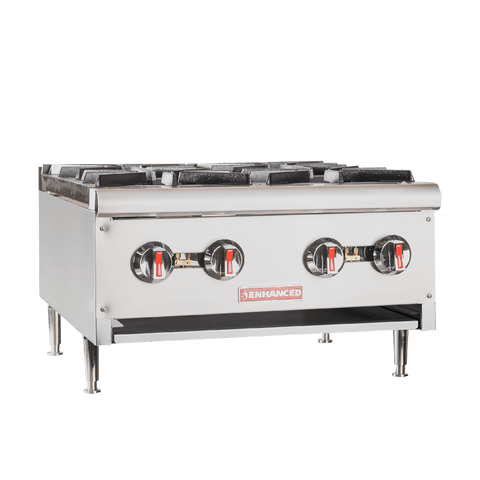 EGHP-4L Enhanced 24" Hotplate, 4 Burner-Enhanced Gas Equipment