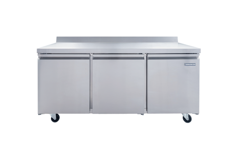 Enhanced Refrigeration EWT-72R-HC 72" Three-Door Worktop Refrigerator