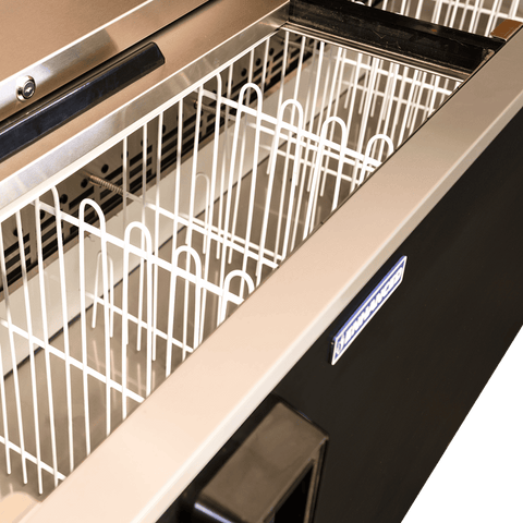 EBC-95-HC Enhanced Bottle Cooler Refrigerator 95" wide, black, 3-slide top doors