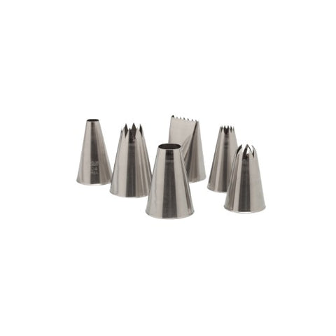 Ateco 787 6-Piece Stainless Steel Decorating Tube Set