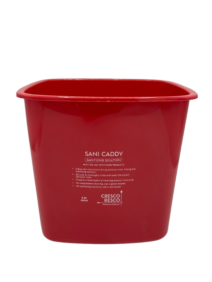 ECB-6R Enhanced Cleaning Pail, 6 qt, Red