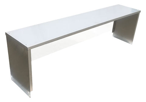 E-OSG-12-4 Enhanced Over shelf with sneeze guard for 4- hole steam table, 12" wide-Enhanced Stainless Steel