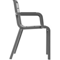 UT115002 Grosfillex Cannes Stacking Armchair, Charcoal-Grosfillex