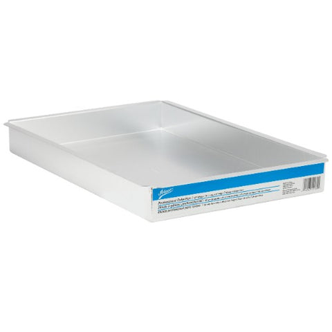 Ateco 12180 Aluminum Rectangular Straight-Sided Cake Pan, 18" x 12" x 2"