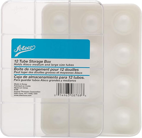 8788 Ateco Tube Storage Box holds 12 medium or large tubes