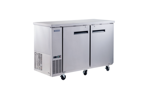 Enhanced Refrigeration EBB-24-60FSS-HC 60" x 24" Back Bar Cooler with Stainless Steel Exterior, 2 Solid Doors